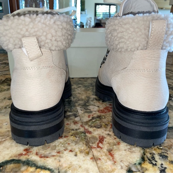 M Gemi The Alpi ecru cream beige hiking boots women’s size 7 or 37 - Picture 9 of 11